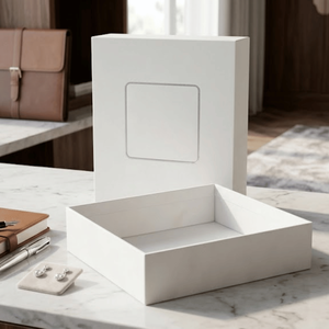 Compact Recyclable Corrugated Cardboard Electronics Box | Rigid Recycled Packaging with UV Coating & Embossing Custom Branding - Product Image 5