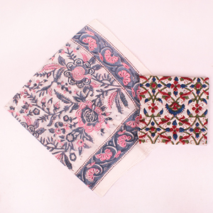 Bandana carré en coton imprimé à la main Craftjaipur, motif floral bohème – Accessoire capillaire respirant et doux pour la peau, idéal pour les femmes en extérieur - Product Image 4