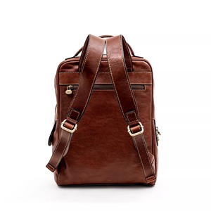 High Quality Genuine <b>Leather</b> <b>Men's</b> Office <b>Backpacks</b> Premium Laptop Outdoor Stylish Cowhide Brown School Bags Custom Logo Travel - Product Image 3