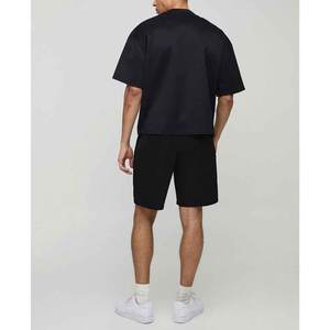 Conjunto de verano para hombre, elegante, de dos piezas, camisa de manga corta y pantalones cortos, transpirable, de algodón, informal, para uso diario, moderno, para vacaciones en la playa. - Product Image 2