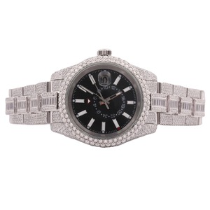 Reloj Deportivo de Lujo para Hombre de 41 mm con Esfera Escarchada, Grandes Diamantes Moissanite, Logotipo Personalizado, Caja de Acero Inoxidable, Reloj de Cuarzo Estilo Hip Hop - Product Image 1