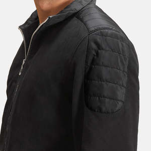OEM Custom Avan <b>Men's</b> Winter Waterproof Genuine Leather Stand Collar Streetwear Bomber <b>Jacket</b> Brown - Product Image 3