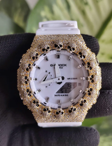 Reloj de Lujo para Hombre Starspire Jewels G SHO de Cuarzo ETA con Caja de Acero Inoxidable, Correa de Goma, Moissanita VVS Digital, Estilo Ejecutivo y Hip Hop - Product Image 1