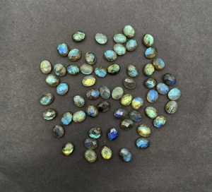 Lote de piedras preciosas sueltas de labradorita natural, corte ovalado briolette, 7-14 mm, para la fabricación de joyas. - Product Image 6