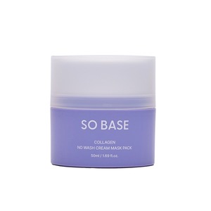 [ECOSMEC] SO BASE คอลลาเจน โนวอช ครีมมาส์กแพ็ค  แบบกระปุก  ไม่ต้องล้างออก  มาส์กบำรุงผิวหน้าเพื่อความชุ่มชื้น - Product Image 1