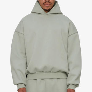 Sweat à capuche en molleton bouclette personnalisé, coupe ample et oversize, grammage lourd 500 g/m², style baggy et court, pour hommes et femmes - Product Image 1