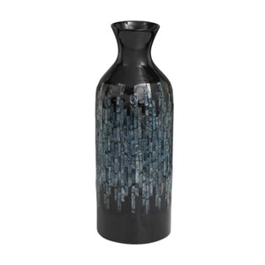 Vase de luxe irisé en nacre, fait main, incrusté de coquillages, pot de fleurs pour décoration d'hôtel et de mariage - Product Image 4