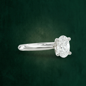 Anillo de Oro Sólido de 18K con Corte Ovalado y Halo Oculto con Engaste de Puntas - Precio de Fábrica OEM Personalizado B2B - Product Image 4