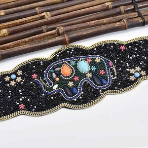Ceinture de mode brodée haut de gamme avec détails miroir et perles pour un style ethnique et western – Ceinture ethnique élégante - Product Image 1