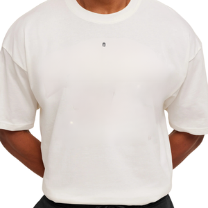 เสื้อยืดออกกำลังกายผู้ชายไซส์ใหญ่ พิมพ์ลายกราฟิก ระบายอากาศได้ดี เหมาะสำหรับการฝึกซ้อมกีฬา ทรงหลวม ใส่สบาย สีขาว - Product Image 5