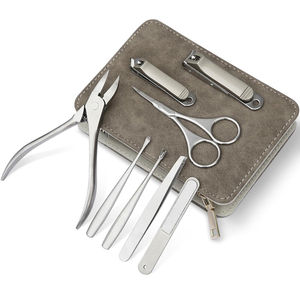 Buen Proveedor, Servicios OEM y ODM con Precio de Mayoreo, Juego de Manicura y Pedicura de Acero Inoxidable Personalizado, Nuevo y Moderno, con Bolsa - Product Image 1