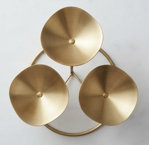 Golden Three Tier Fruit <b>Basket</b> Metal Stand Elegant Kitchen Storage <b>Display</b> For Fresh Fruits And Snacks - Product Image 3