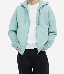 Sudadera con capucha de forro polar extragrande para hombre, ligera, de algodón transpirable, forrada para invierno, fabricación al por mayor OEM ODM - Product Image 3