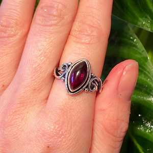 Handmade Red Garnet <b>Ring</b> 925 Sterling Silver Gothic Witchy Vampire Jewelry Magical Crystal <b>Statement</b> <b>Ring</b> Wholesale - Product Image 3