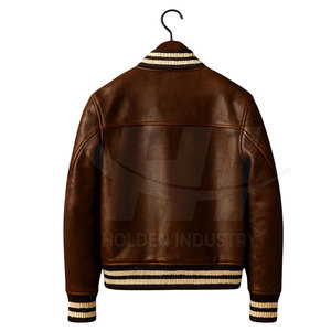 Chaqueta de Béisbol de Cuero de Calidad Confiable, Chaqueta de Béisbol de Cuero de Primera Comodidad, Chaqueta de Béisbol de Cuero de Estilo Atemporal - Product Image 4