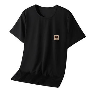 Camiseta Casual de Verano para Hombre, Versátil, 150g, 100% Algodón, Corte Regular, Cuello Redondo, Secado Rápido, Transpirable, Anti-UV, con Letras - Product Image 1