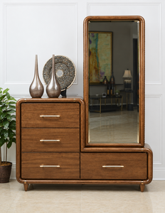 Cómoda Blanca de 4 Cajones con Espejo de Cuerpo Entero, Moderna Cómoda Independiente para Dormitorio - Product Image 4