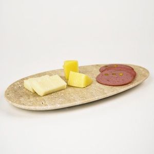 Bandeja decorativa rústica hecha a mano de travertino para mesa de café, cocina y comedor de estilo rústico. - Product Image 3