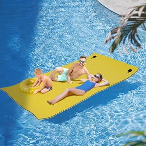 Tappetino Galleggiante Giallo Spesso a 3 Strati 10x5 per Piscina, Lago, Oceano - Categoria Prodotto: Galleggianti, Zattere, Cuscini - Product Image 1