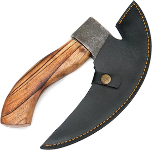 Cortador de Pizza Artesanal de Acero con Alto Contenido de Carbono y Mango de Madera, Cuchillo de Pizza Tipo Hacha, Directo de Fábrica, Fabricante OEM - Product Image 2