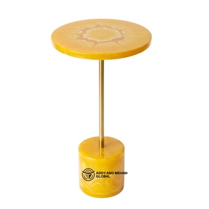 Table d'appoint, tabouret, ottoman, table basse, table d'appoint, table de chevet, design en résine de luxe personnalisé en vrac, motifs multicolores, exportateur - Product Image 1