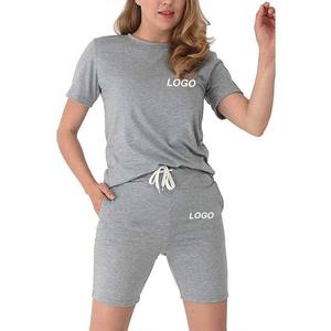 Lightweight Shorts Set Casual Wear T Shirts Yoga Shorts Sets Women Gym Fitness Loose Fit Tee Shirts Shorts Sets Summer Jogging - Product Image 2