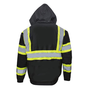 เสื้อแจ็คเก็ตทำงานสะท้อนแสงสีส้มลายทางสำหรับผู้ชาย แบบสั่งทำพิเศษ OEM ทนทาน สวมใส่สบาย กันน้ำ - Product Image 2