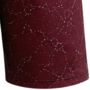 Maroon Speckled Print Athletic Sports <b>Shorts</b> with <b>Elastic</b> <b>Waistband</b> Lightweight Breathable Gym Training Fitness Performance - Product Image 5