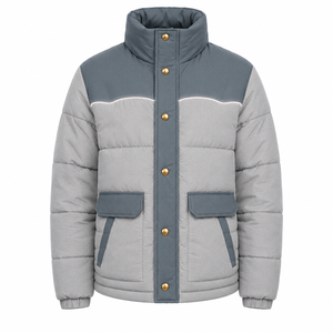 Chaqueta de Invierno Personalizada para Hombre, Gruesa y Aislante, Estilo Urbano, de Poliéster, con Ribete Reflectante y Bloques de Color, Directo de Fábrica - Product Image 1