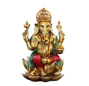 NIRMALA HANDICRAFTS - Estatua de Ganesha Hecha a Mano Estilo Art Deco, Poliresina, Dios Hindú Ganesha Ganpati, Decoración para el Hogar, Pieza Decorativa - Product Image 1