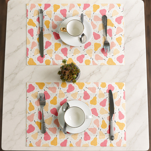 Ensemble de sets de table décoratifs en coton, doux et tissés, pour Noël et l'usage quotidien à la maison - Product Image 1