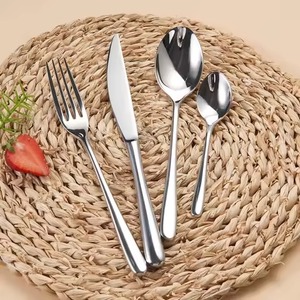 ชุดช้อนส้อมมีดโลหะสีทองพรีเมียม สแตนเลสสตีลทันสมัย สำหรับตกแต่งโต๊ะอาหารอย่างหรูหรา - Product Image 6