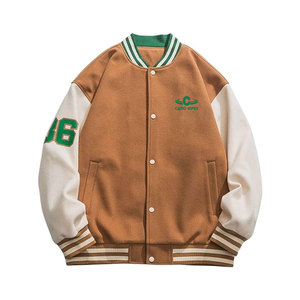 Chaqueta estilo Letterman con patchwork elegante para el día a día, que ofrece una apariencia de calidad. Chaqueta de invierno para guardarropas modernos. - Product Image 1