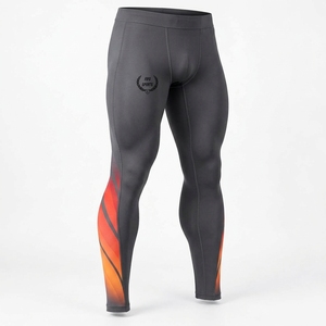 <b>Men</b> <b>Legging</b> Custom Athletic <b>Compression</b> Pants Lightweight Breathable Fabric Stretch Construction Comfortable Fit Moisture - Product Image 3