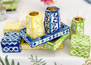 Árabe Ramadán regalo madera madre de perla incrustaciones Mubkhar Bakhoor quemador bandeja caja conjunto Oud quemador Oriente Medio incensario hueso incrustaciones - Product Image 4