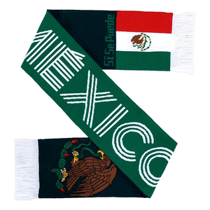 Bufanda de la Selección Nacional de México, Diseño Deportivo Tejido Largo con Bandera y Texto para Aficionados al Fútbol, para Usar en Todas las Temporadas - Product Image 1