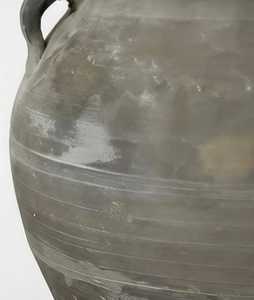 Vase de sol en terre cuite gris antique KAMAL ART CRAFT, double poignée, pot décoratif rustique avec trou de drainage pour la maison, le jardin, l'hôtel - Product Image 3