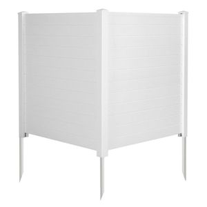 Clôture en vinyle écologique, lot de 2, hauteur 1,2 m, avec 3 piquets coniques pour portail de ferme et treillis - Product Image 1
