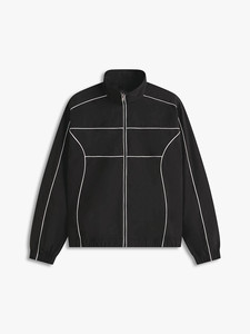 Veste coupe-vent pour homme avec logo personnalisé en gros, avec passepoil, tissu respirant, léger, résistant à l'eau, veste softshell pour homme - Product Image 4