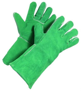 Guantes de Soldadura de Cuero Vacuno Reforzado, Resistentes al Fuego, Guantes de Seguridad Industriales de Larga Duración, Guantes para Barbacoa - Product Image 3
