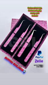 Meilleure pince à cils GETUP BROSONS IMPEX 90 degrés, design cœur rose, en acier inoxydable avec revêtement papier, pour volume de cils, 45 degrés - Product Image 3