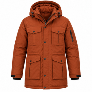 Chaqueta de Invierno para Hombre, Impermeable, con Capucha, Abrigo Cálido con Relleno de Algodón, Chaqueta Deportiva Informal de Talla Grande, Venta al por Mayor - Product Image 1