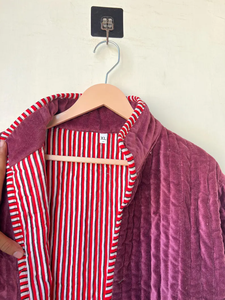 Handmade Velvet Suzani Kimono <b>Jacket</b> Eye Embroidery | Eco-Friendly Breathable Anti-Wrinkle Quilted 100% Cotton O-Neck Boho - Product Image 2
