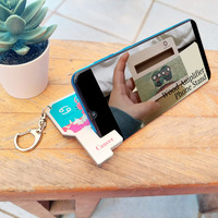 Porte-clés et support de téléphone en alliage de zinc durable et acrylique, motif horoscope (Cancer), imprimé sérigraphié, pour cadeau de remise de diplôme