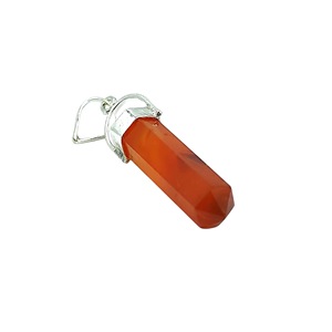 Collier pendentif en agate cornaline rouge naturelle, fait main, forme crayon unique, style amour, décoration d'intérieur, idée cadeau originale - Product Image 2