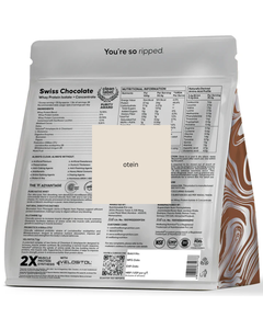 Hartman 100% Native <b>Whey</b> Protein <b>Isolate</b> Plus Concentrate Swiss Chocolate 1kg 24g Protein Per Serving - Product Image 2