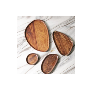 Bandeja de Servir de Madera con Forma de Hoja, Diseño Ecológico de Madera Sólida para Servir Alimentos, Decoración del Hogar y Estilismo de Mesa - Product Image 5