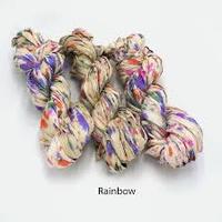 Rubans en soie de sari imprimés de haute qualité, disponibles en pelotes de 100 grammes, adaptés au tricot, au tissage, aux magasins de fils et de fibres