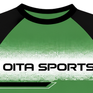 Camiseta Deportiva Raglán Verde y Negra de Manga Corta con Cuello Redondo, Transpirable, para Entrenamiento Atlético, Uniforme de Equipo, Ropa Deportiva de Alto Rendimiento - Product Image 5