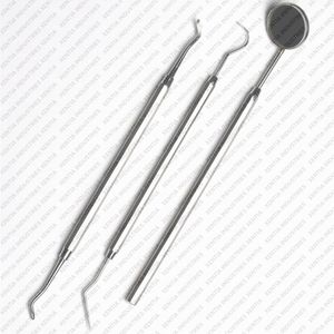 Juego de 4 Instrumentos de Examen Dental: Sonda Dental, Raspador Dental, Espejo Dental, Excavador Dental, Herramientas Manuales de Limpieza Dental - Product Image 3
